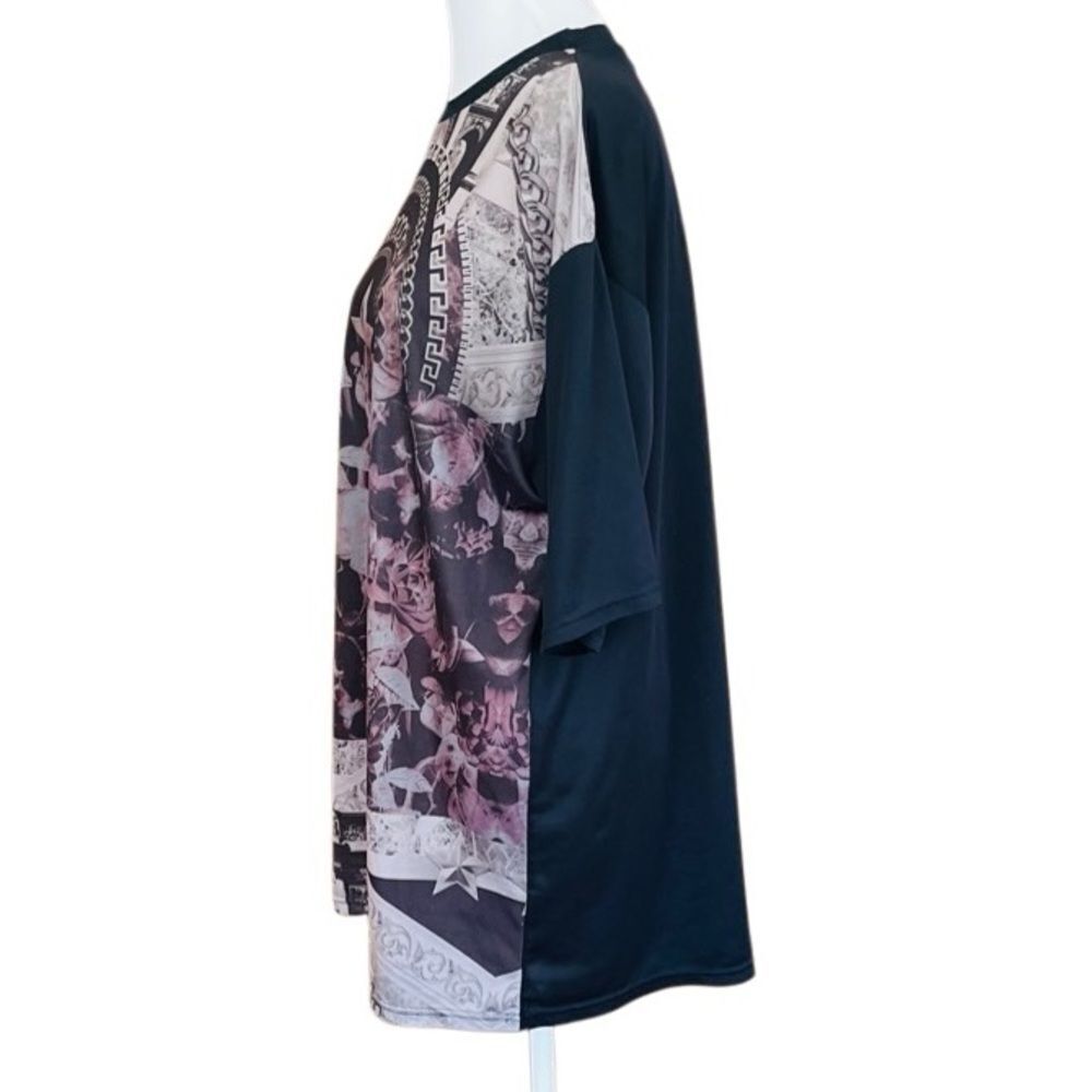 TOPMAN black graphic short sleeved tee shirt size L. - Picture 4 of 6